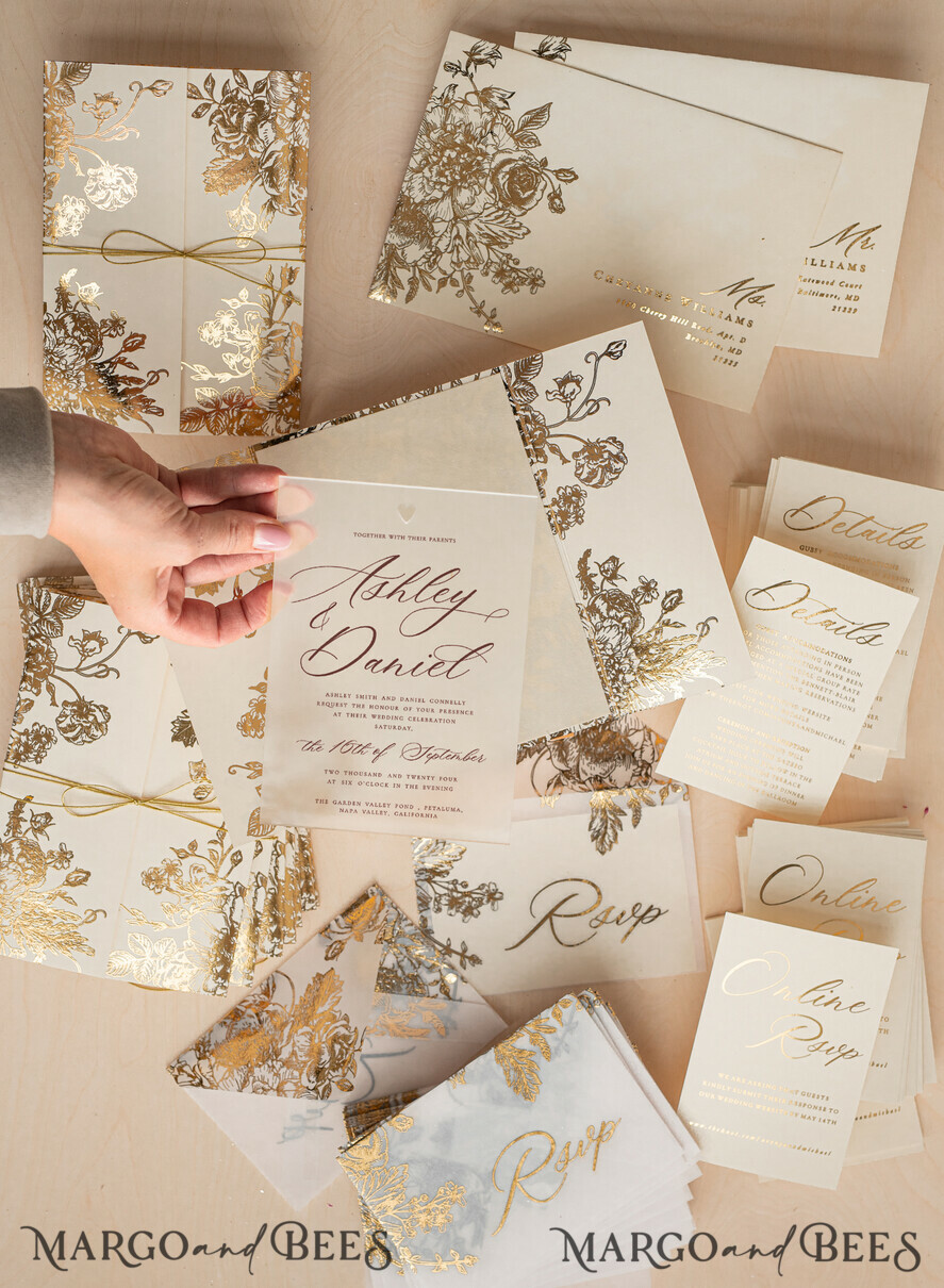 HOCHZEITS EINLADUNGEN Gold / Roségold / Silber / Glitzer Luxus-Goldfolie-Hochzeitseinladungen, Plexi-Glamour-Hochzeitseinladung Suite, elegante Samt-Hochzeitseinladungen, maßgeschneiderte goldene Hochzeitspapeterie.