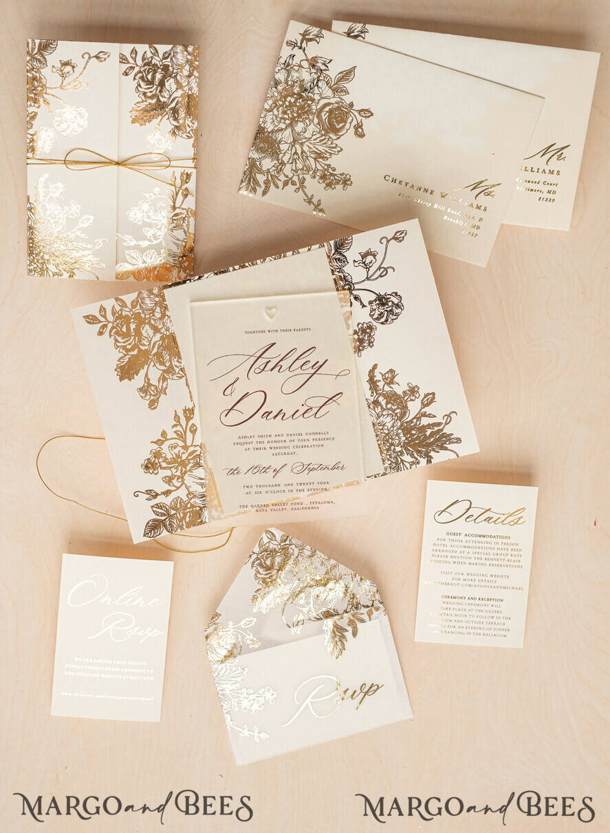 HOCHZEITS EINLADUNGEN Gold / Roségold / Silber / Glitzer Luxus-Goldfolie-Hochzeitseinladungen, Plexi-Glamour-Hochzeitseinladung Suite, elegante Samt-Hochzeitseinladungen, maßgeschneiderte goldene Hochzeitspapeterie.