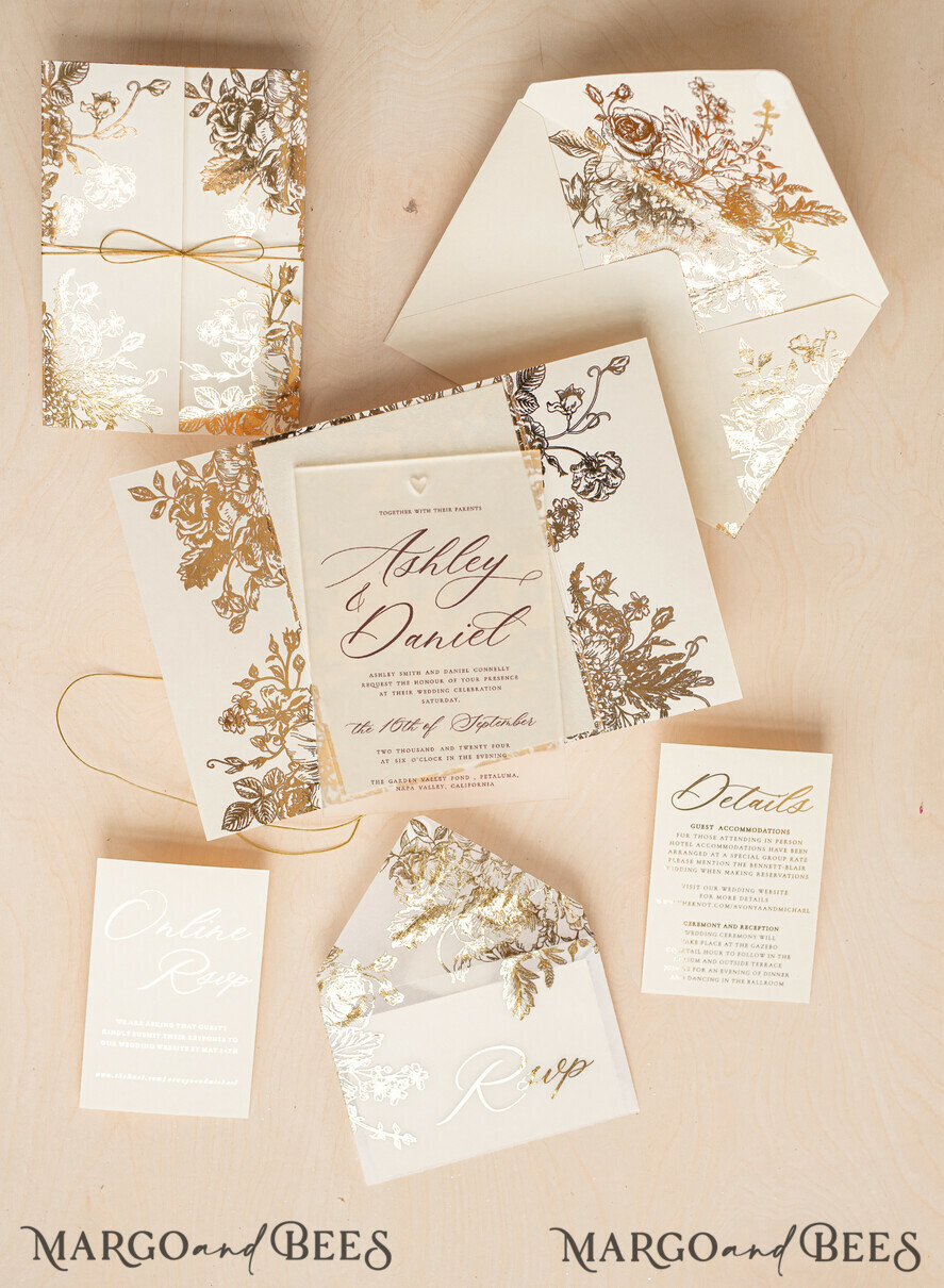 HOCHZEITS EINLADUNGEN Gold / Roségold / Silber / Glitzer Luxus-Goldfolie-Hochzeitseinladungen, Plexi-Glamour-Hochzeitseinladung Suite, elegante Samt-Hochzeitseinladungen, maßgeschneiderte goldene Hochzeitspapeterie.
