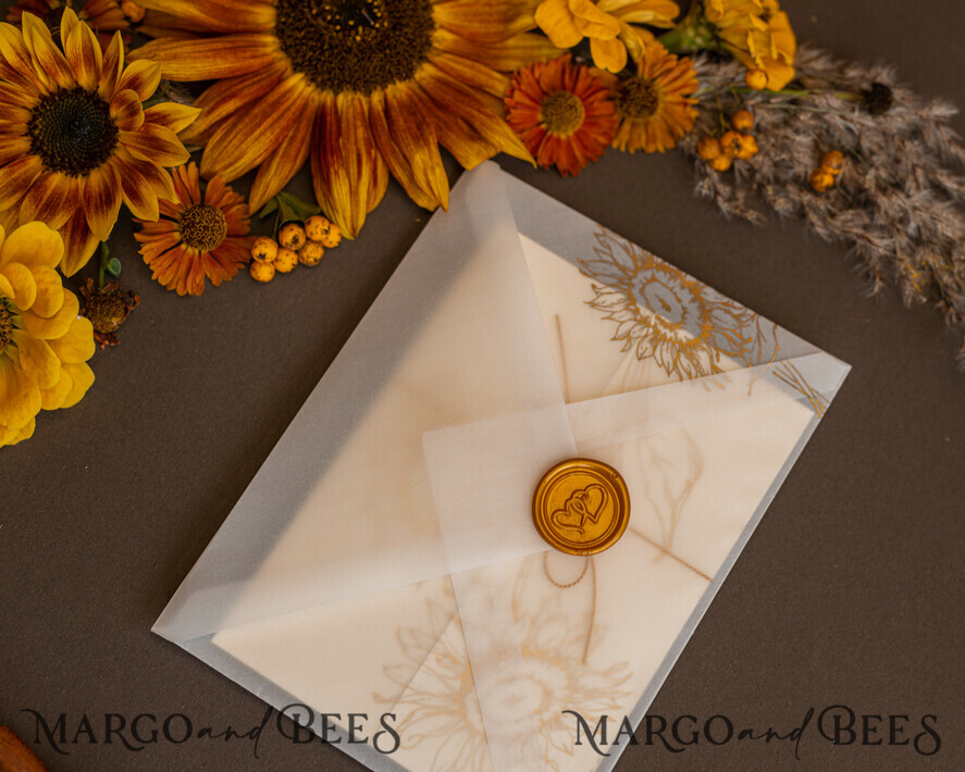 HOCHZEITS EINLADUNGEN Gold / Roségold / Silber / Glitzer Goldene Glitter-Hochzeitseinladungen, Luxus-Goldfolien-Hochzeitseinladungen, romantische Sonnenblumen-Hochzeitseinladungen, luxuriöse Glamour-nude Hochzeitspapeterie