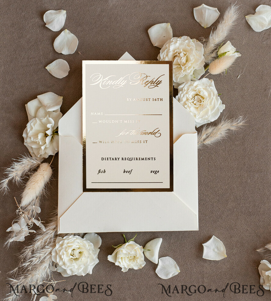 HOCHZEITS EINLADUNGEN Gold / Roségold / Silber / Glitzer Goldene Marmor-Hochzeitskarten, luxuriöses Goldfolien-Hochzeitseinladungset, Marmor-Glamour-Hochzeitseinladungssuite, elegante Hochzeitskarten Marmor