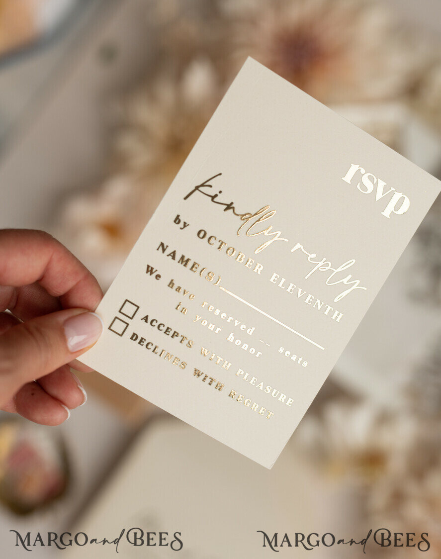 HOCHZEITS EINLADUNGEN Gold / Roségold / Silber / Glitzer Acryl-Hochzeitseinladungssatz, Boho Glam Hochzeitseinladungen, Goldener Glanz Hochzeitseinladungen, Elegante Gold Hochzeitseinladungen
