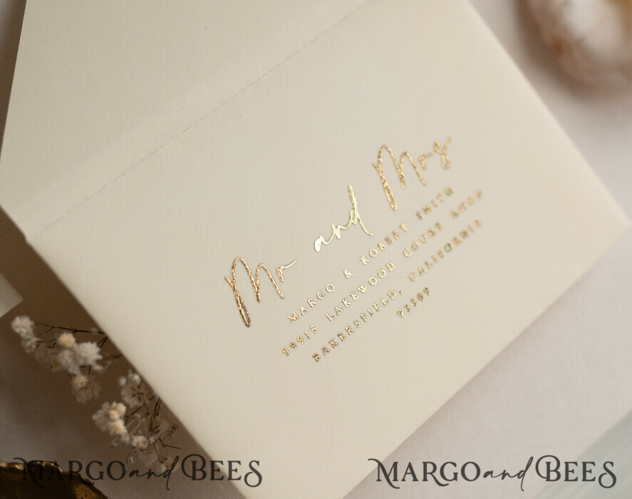 HOCHZEITS EINLADUNGEN Gold / Roségold / Silber / Glitzer Acryl-Hochzeitseinladungssatz, Boho Glam Hochzeitseinladungen, Goldener Glanz Hochzeitseinladungen, Elegante Gold Hochzeitseinladungen