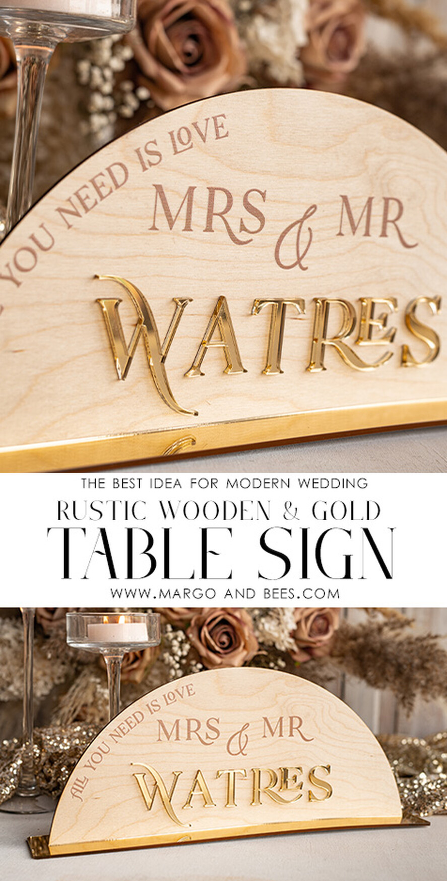TISCHDEKORATIONSCHILDER   Holz Eco Rustikale Tischnummern Rustikales Holz- und Golden Top Tisch Mr Mrs-Schild mit Ständer, Land-Bauernhof-Tischschild, Holz- und Golden Top Tisch Mr Mrs-Schild, Land-Bauernhof-Hochzeitstisch-Dekoration Tischmittelstücke