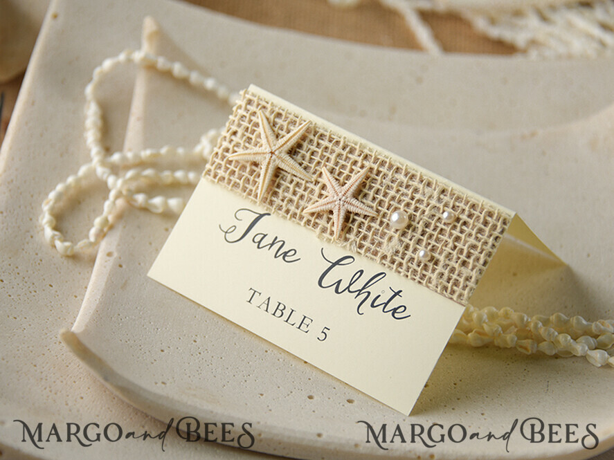 MENÜ & PROGRAMME  
 Strand Romantisches Blaues Strandhochzeitsmenü, Destination Wedding Menü mit Raffia-Schnur, Dekorative marine Menükarte mit gezacktem Rand, Meereshochzeitsmenü, Einzigartiges Muschel-Hochzeitsmenü