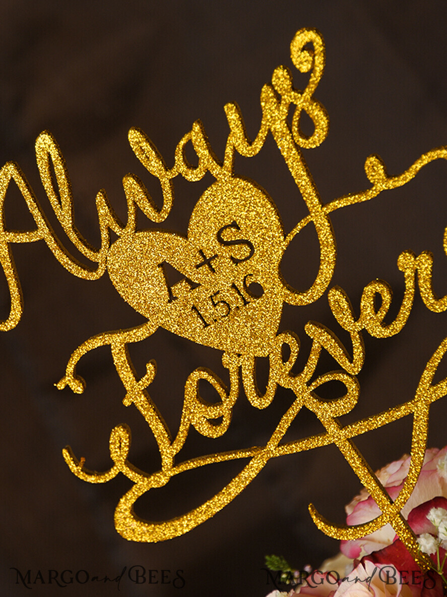 TORTENDEKORATION  
 Glitzer Hochzeitstorte Topper, Küken Torte Topper