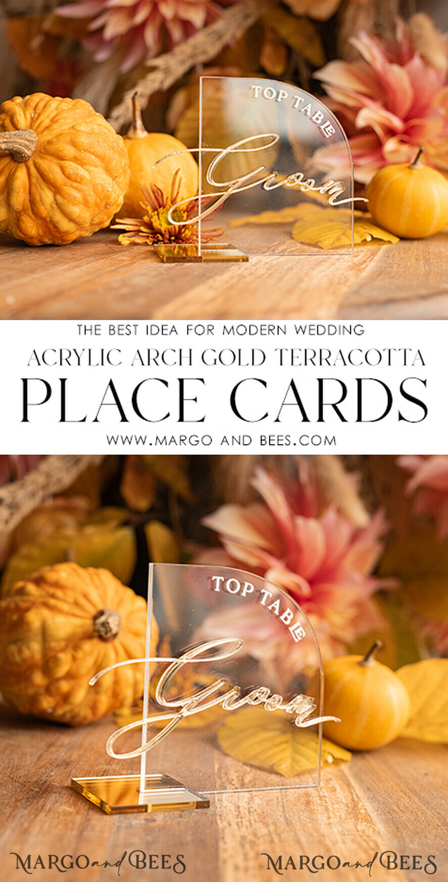 PLATZKARTEN / TISCHKARTEN  
 Acrylgold klar / Holz 3D Moderne halbrunde Acryl Platzkarte mit Ständer, Hochzeitsplatzkarten, Plexiglas klare Namenskarten premium, luxuriöse Sitzkarte, goldene 3D Gästenamekarte.