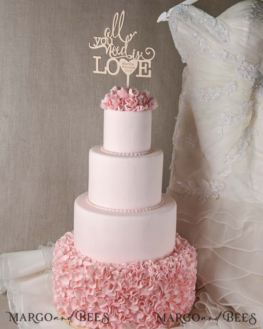 TORTENDEKORATION  
 Holz Hochzeitstortenaufsatz, lasergeschnittener Holzaufsatz für Torten
