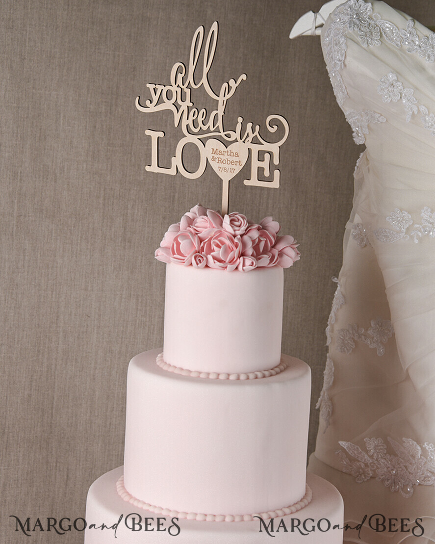 TORTENDEKORATION  
 Holz Hochzeitstortenaufsatz, lasergeschnittener Holzaufsatz für Torten