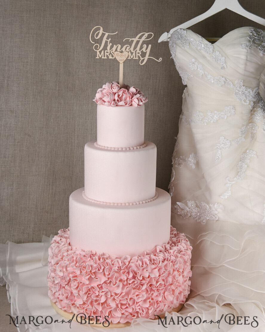 TORTENDEKORATION  
 Holz Hochzeitstorte Topper, lasergeschnittene Holz Torte Topper