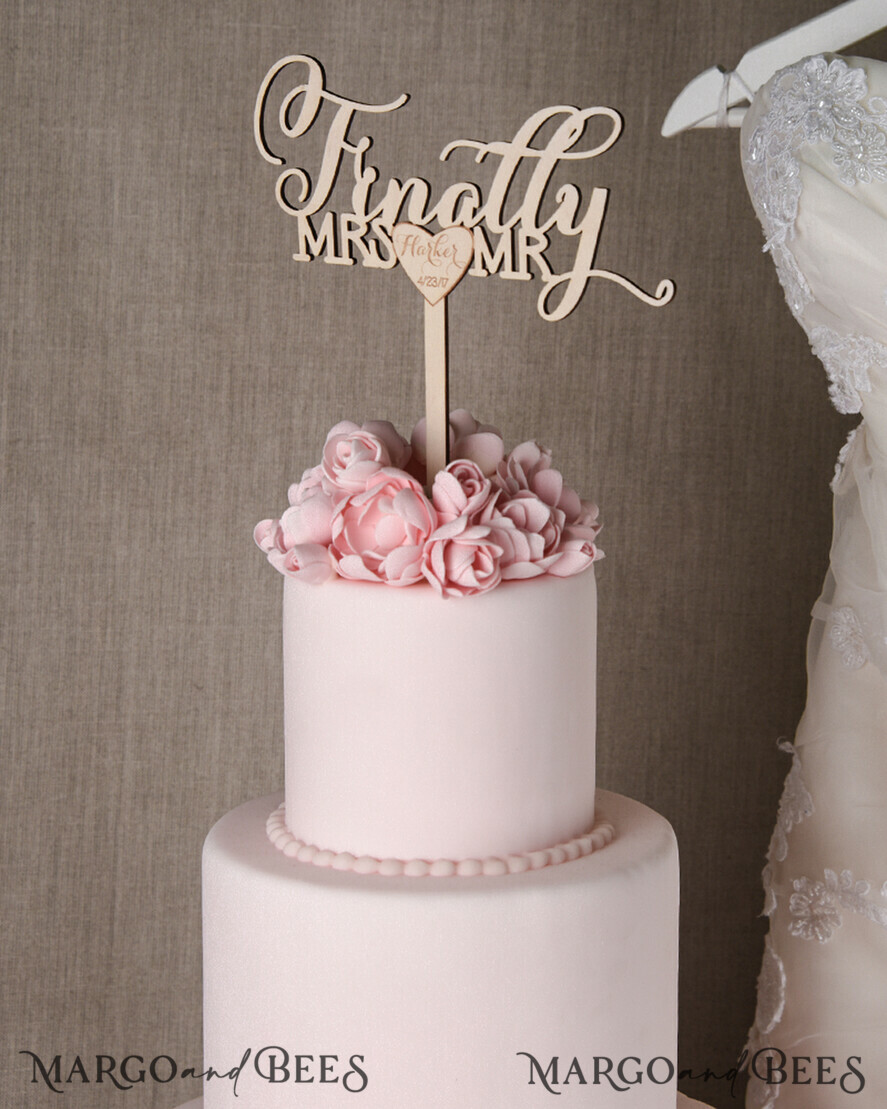 TORTENDEKORATION  
 Holz Hochzeitstorte Topper, lasergeschnittene Holz Torte Topper