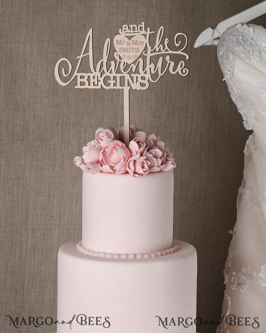 TORTENDEKORATION  
 Holz Hochzeitstorte Topper, lasergeschnittene Holz-Torte-Topper