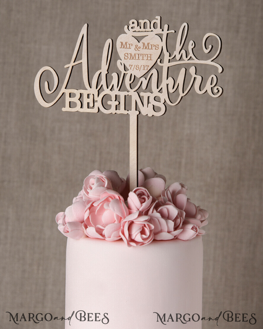 TORTENDEKORATION  
 Holz Hochzeitstorte Topper, lasergeschnittene Holz-Torte-Topper