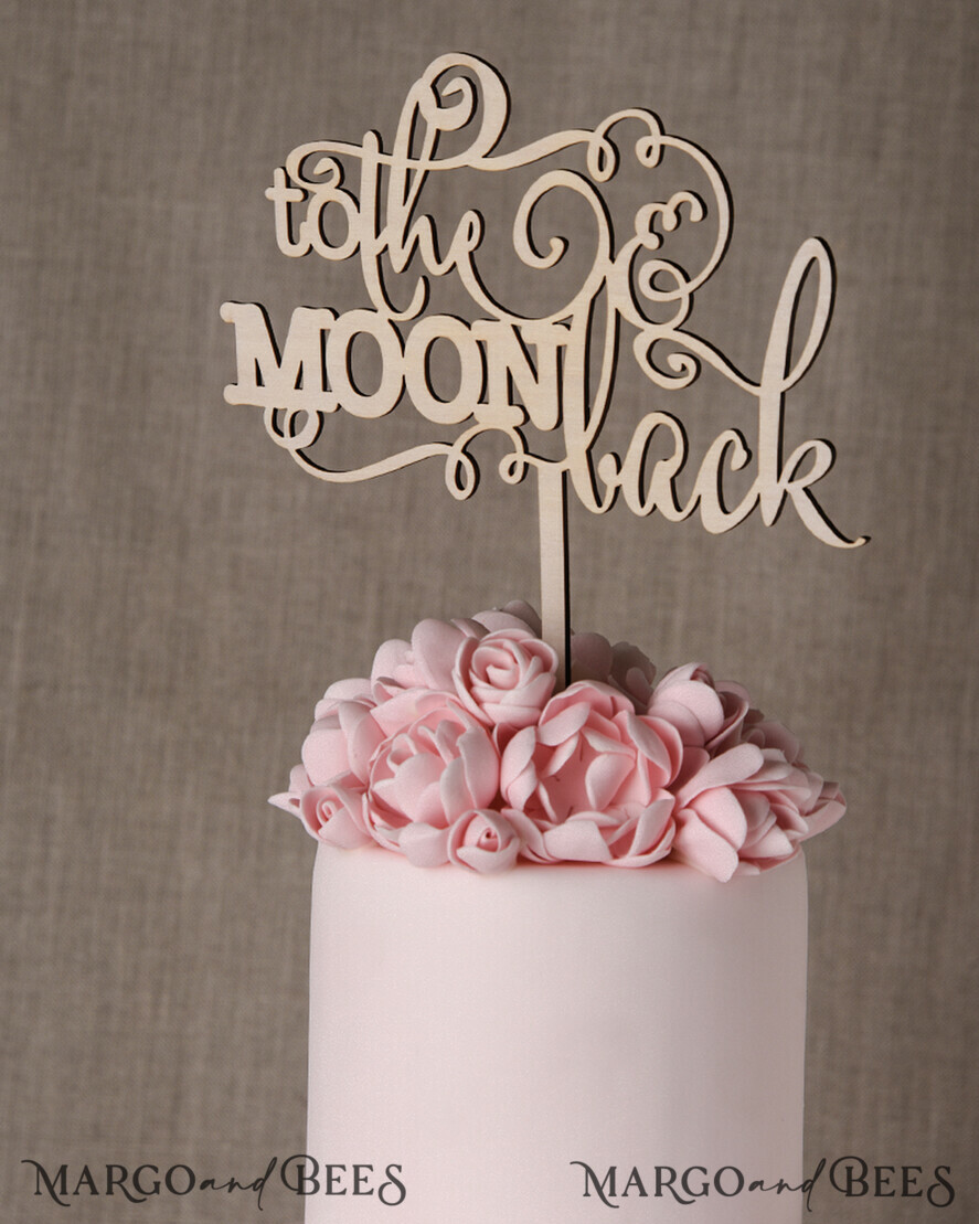 TORTENDEKORATION  
 Holz Topper, lasergeschnittener Holz-Cake-Topper