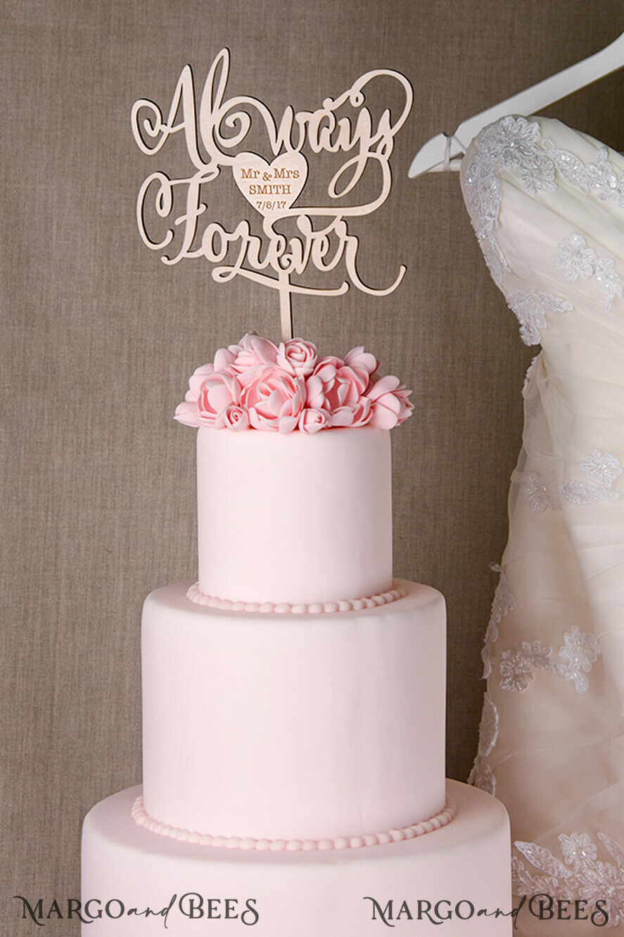 TORTENDEKORATION  
 Holz Hochzeitstorte Topper, Holz Torten Topper