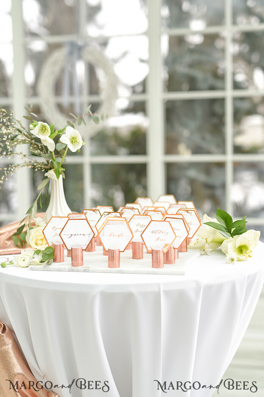PLATZKARTEN / TISCHKARTEN  
 Luxus Premium Glitzer/ Gold/ Silber/ Roségold Elegante geometrische Kupfer-Hochzeitsplatzkarten, moderne Namensschilder für Ihre Hochzeitstische, einzigartige Hochzeitsstationery, Kupferfoliendruck, benutzerdefinierte Platzkarten.