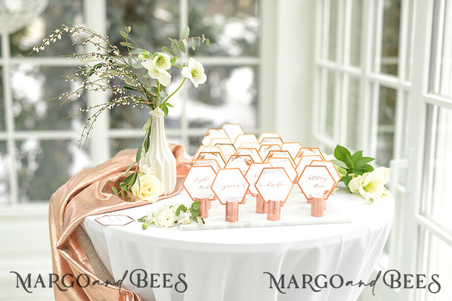 PLATZKARTEN / TISCHKARTEN  
 Luxus Premium Glitzer/ Gold/ Silber/ Roségold Elegante geometrische Kupfer-Hochzeitsplatzkarten, moderne Namensschilder für Ihre Hochzeitstische, einzigartige Hochzeitsstationery, Kupferfoliendruck, benutzerdefinierte Platzkarten.