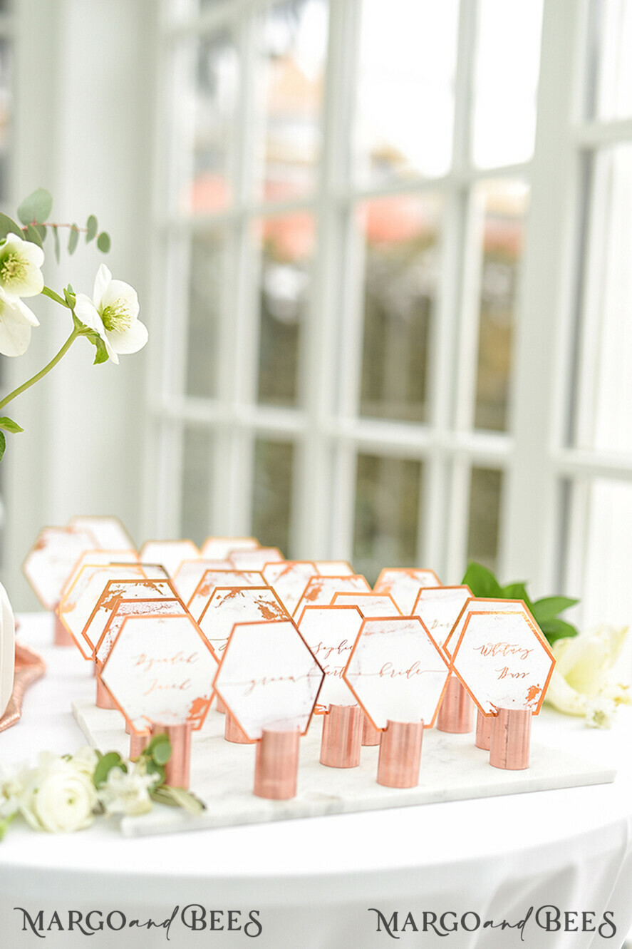 PLATZKARTEN / TISCHKARTEN  
 Luxus Premium Glitzer/ Gold/ Silber/ Roségold Elegante geometrische Kupfer-Hochzeitsplatzkarten, moderne Namensschilder für Ihre Hochzeitstische, einzigartige Hochzeitsstationery, Kupferfoliendruck, benutzerdefinierte Platzkarten.