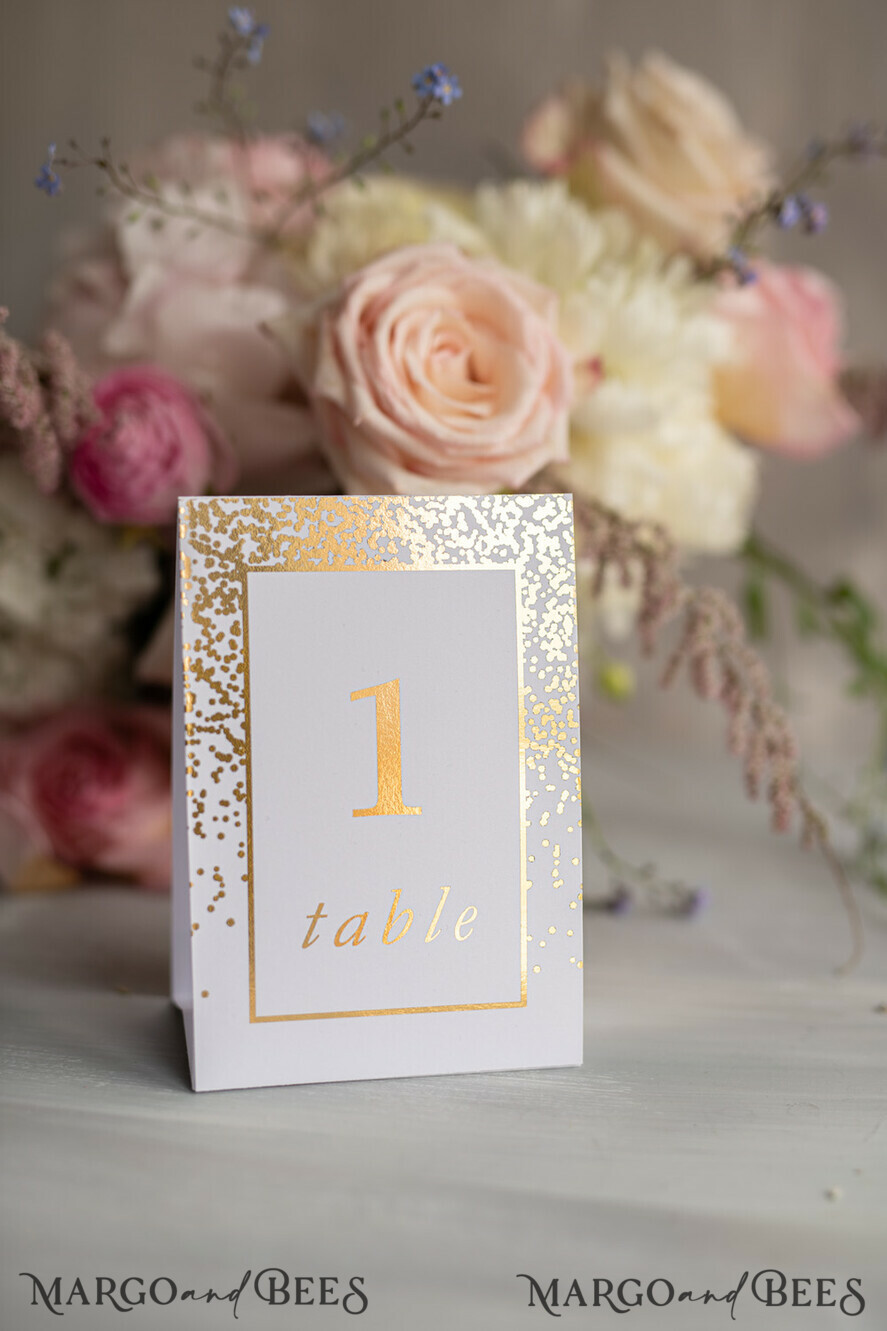 TISCHDEKORATIONSCHILDER   Glitzer Luxus Gold Arabische Hochzeits Tischnummern, Glamour Golden Shine Hochzeits Tischkarten, Elegante handgemachte Hochzeitsdekoration, Glitzer moderne minimalistische Hochzeitsstationery