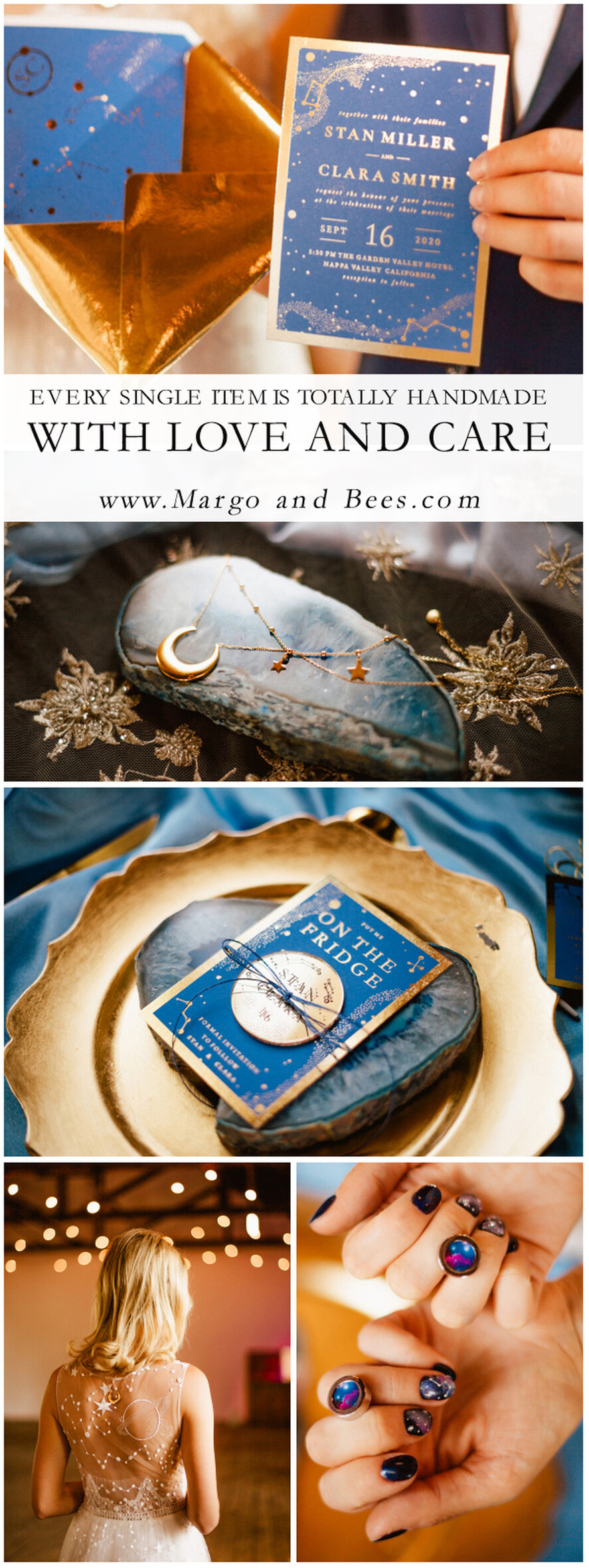 MENÜ & PROGRAMME  
 Glitzer/ Luxus Premium Luxuriöses Golden Shine Hochzeitsmenü, königsblaue Hochzeitsmenükarten, Glamour Goldfolien Hochzeitsmenü, elegantes, maßgeschneidertes Galaxienmenü, Sternenmenü, marineblaues Menü