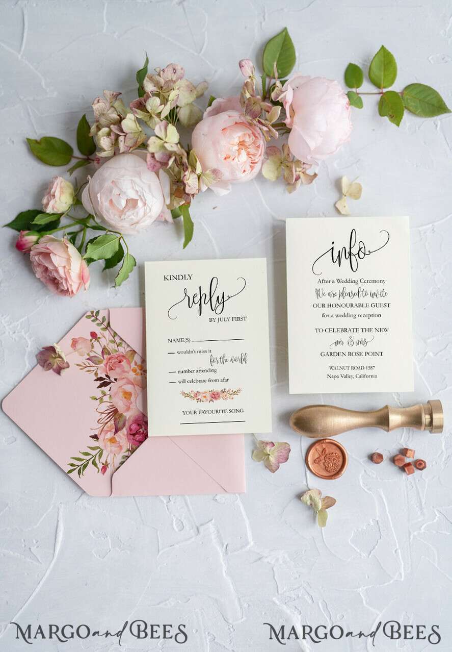 HOCHZEITS EINLADUNGEN Moderne Einladungen Florale Karten Rosa Hochzeitskarten, florale Hochzeitskarten, florale Hochzeitspapeterie, florale Hochzeitsaccessoires, rosa Umschlag, rosa Band, rosa Schleife, Kalligrafie, Wir sagen Ja Hochzeitskarten, ecru Hochzeitskarten, Pfingstrosen Hochzeitskarten, ecru Hochzeitspapeterie, Pfingstrosen, Frühlingsblumen, Frühlingshochzeitskarten, Blätter, moderne Hochzeitskarten, Frühlingshochzeit, romantische Hochzeitskarten, Aquarell Hochzeitskarten, Aquarell.