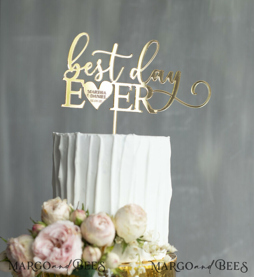 TORTENDEKORATION  
 Gold
 Topper, eleganter Tortentopper
