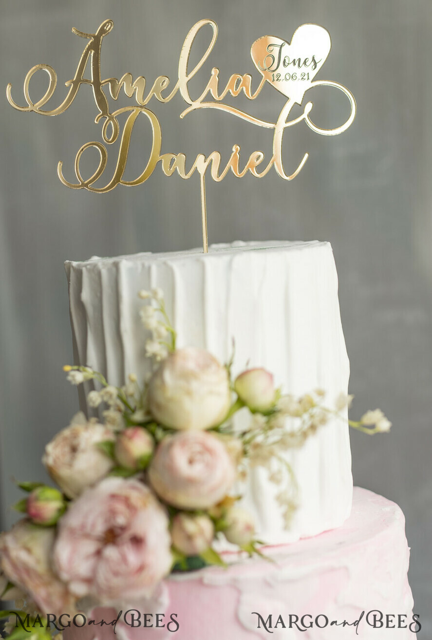 TORTENDEKORATION  
 Gold
 Topper, goldener Kuchen-Topper