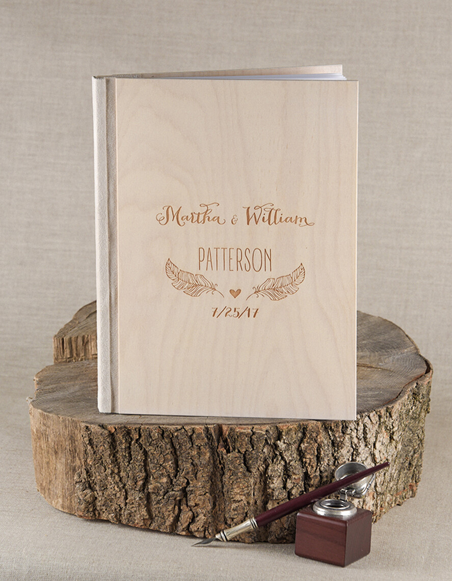 HOCHZEITS-GÄSTEBÜCHER Rustikales Holzgraviertes Fotoalbum Holz Hochzeitsalbum Boho Fotokabinenbuch