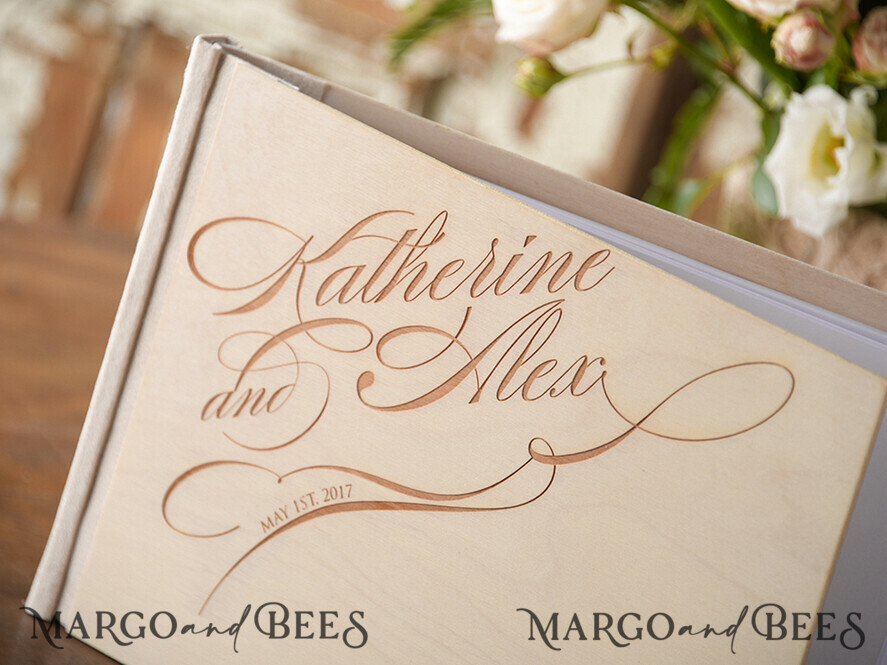 HOCHZEITS-GÄSTEBÜCHER Rustikales Holzgraviertes Fotoalbum Holz Hochzeitsalbum Boho Fotokabine Buch