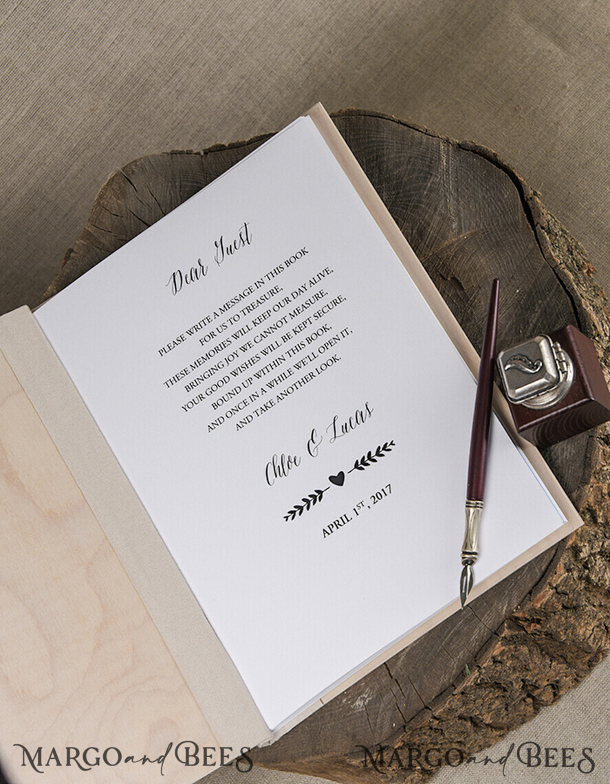 HOCHZEITS-GÄSTEBÜCHER Rustikales Holzgraviertes Fotoalbum Holz Hochzeitsalbum Boho Fotokabine Buch