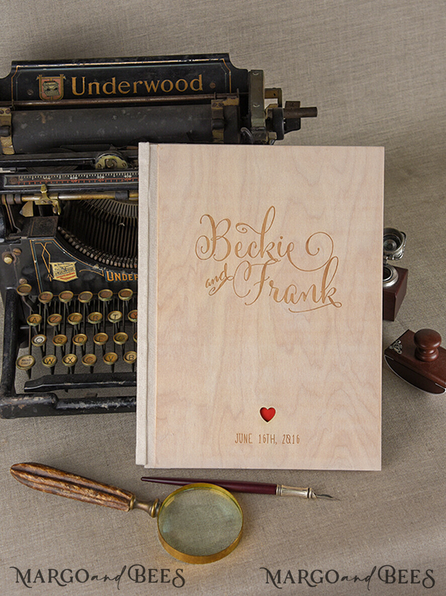 HOCHZEITS-GÄSTEBÜCHER Rustikales Holzgraviertes Fotoalbum Holz Hochzeitsalbum Boho Fotokabine Buch