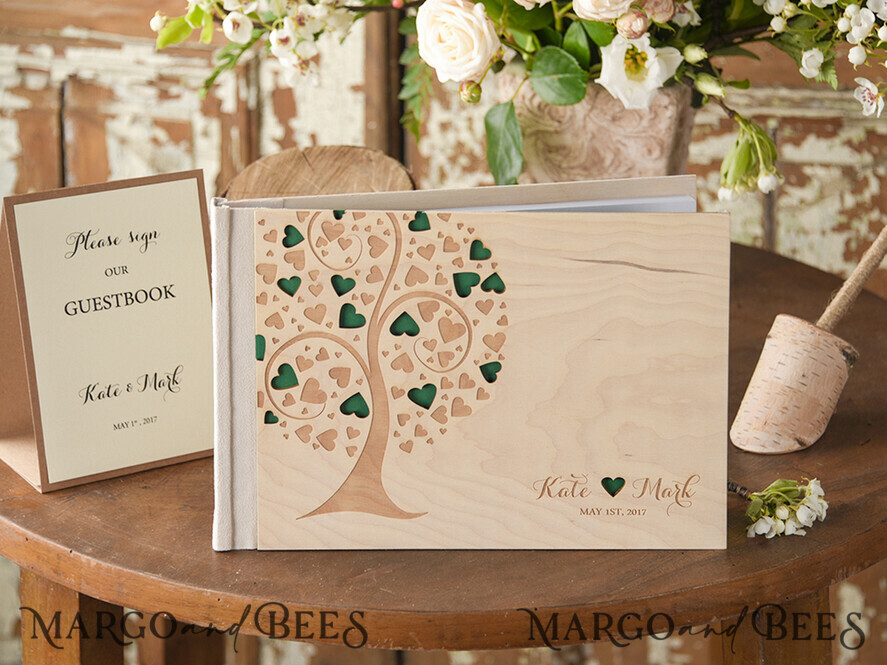 HOCHZEITS-GÄSTEBÜCHER Rustikales Holzgraviertes Fotoalbum Holz Hochzeitsalbum Boho Fotokabine Buch