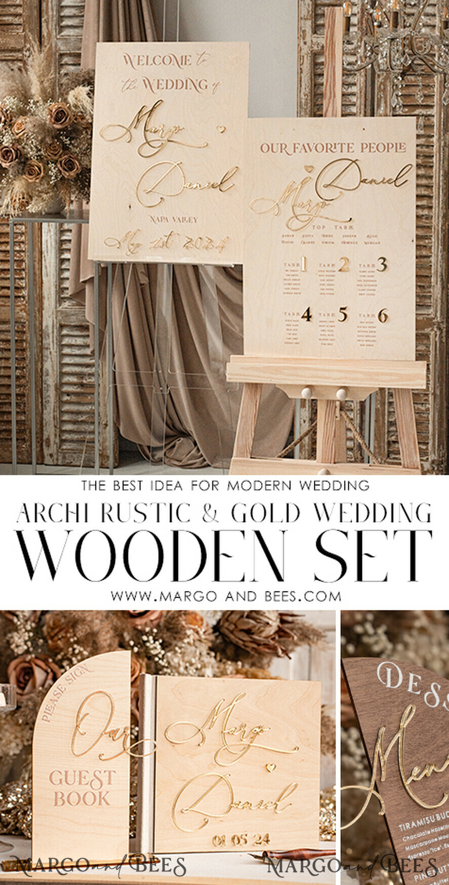 TISCHPLÄNE UND WILLKOMMENSCHILDER FÜR HOCHZEITEN rustikal rustikales Hochzeits-Tischplan, modernes Sitzplan aus Holz und Gold, 3D elegantes Finde deinen Platz - Sitzplan, Boho Hochzeits-Tischplan, Hochzeitsdekoration mit goldenen Buchstaben - goldenes Empfangsschild - individuelles Zeremonieschild