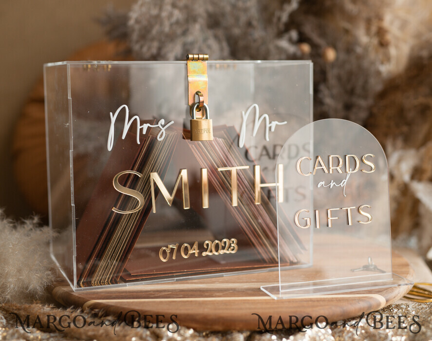 KARTONBOXEN  
 Acrylkartenbox Elegantes transparentes Hochzeitset, Acryl-Kartenbox mit Schloss und Karten für Geschenke, personalisierte Hochzeitskartenbox, transparente Kartenbox, Hochzeitskartenbox mit Deckel, Hochzeitssparschwein, Hochzeitskartenhalter.
