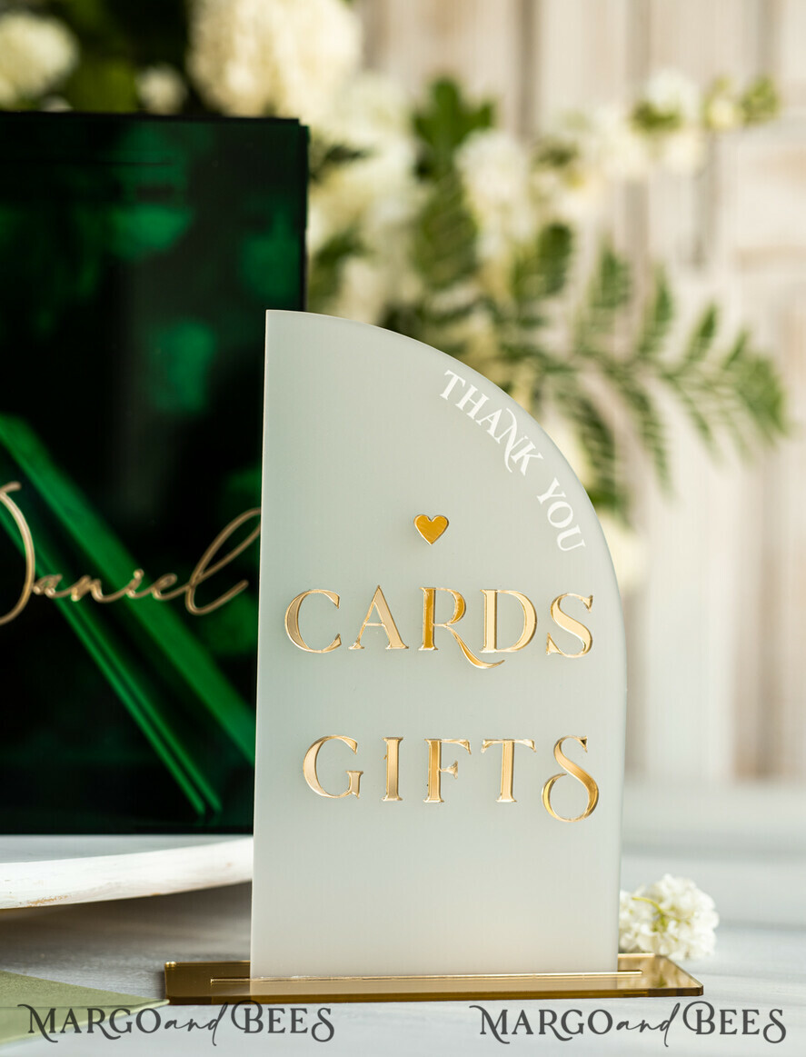 KARTONBOXEN  
 Acrylkartenbox Elegante smaragdgrüne Hochzeitsset Acryl-Kartenbox mit Schloss und Schild für Karten & Geschenke, personalisierte Hochzeitskartenbox, Acryl-Hochzeitskartenbox mit Deckel in Grün.