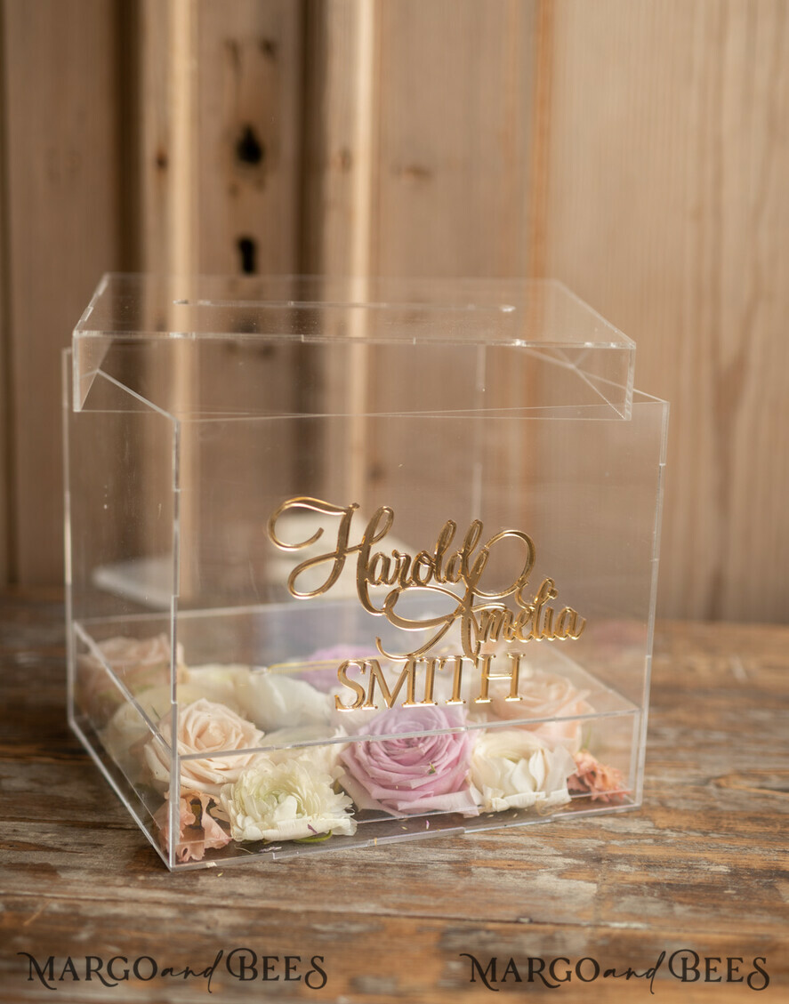 KARTONBOXEN  
 Acrylkartenbox Klarer Hochzeits-Wünsche-Brunnen, Acryl-Geldgeschenkkarten-Box, personalisierte Hochzeitskarten-Box, Acryl-Karten-Box, Hochzeitskarten-Box mit Deckel, Hochzeitsgeld-Box, Hochzeitskarten-Box, Hochzeitskartenhalter.