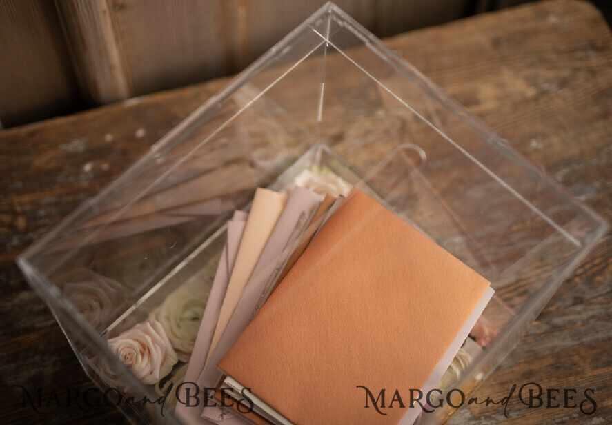 KARTONBOXEN  
 Acrylkartenbox Klarer Hochzeits-Wünsche-Brunnen, Acryl-Geldgeschenkkarten-Box, personalisierte Hochzeitskarten-Box, Acryl-Karten-Box, Hochzeitskarten-Box mit Deckel, Hochzeitsgeld-Box, Hochzeitskarten-Box, Hochzeitskartenhalter.