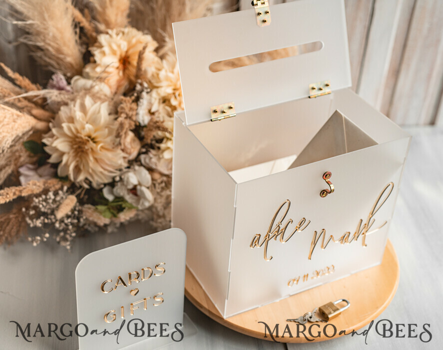 KARTONBOXEN  
 Acrylkartenbox Elegantes gefrorenes Hochzeitsset aus Acryl-Kartenbox mit Schloss und Signierkarten & Geschenken, personalisierte Hochzeitskartenbox, klare Kartenbox, Hochzeitskartenbox mit Deckel, Hochzeitsgeldbox, Hochzeitskartenhalter.