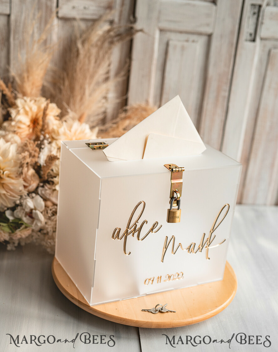 KARTONBOXEN  
 Acrylkartenbox Gefrorene Hochzeits-Wunschbrunnen-Acryl-Geldgeschenkkarten-Box, personalisierte Hochzeitskarten-Box, Acrylkarten-Box, Hochzeitskarten-Box mit Deckel, Hochzeitsgeldbox, Hochzeitskarten-Box, Hochzeitskartenhalter.