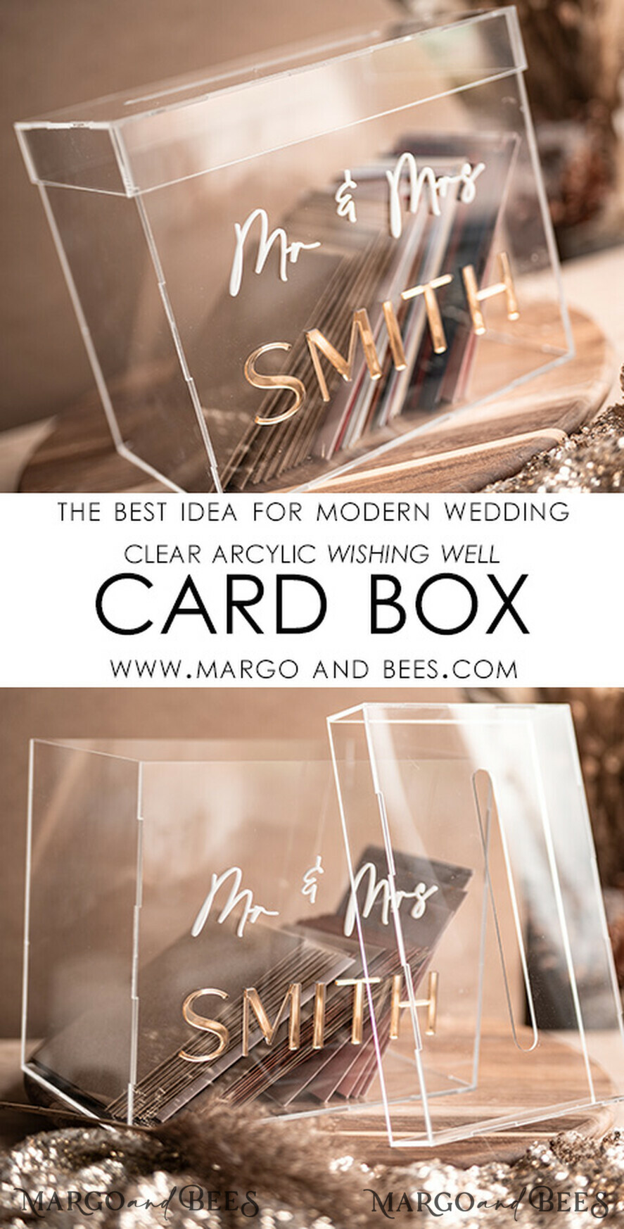 KARTONBOXEN  
 Acrylkartenbox Klarer Hochzeit-Wunschbrunnen Acryl Geldgeschenk-Kartenbox, Personalisierte Hochzeitskartenbox, Acrylkartenbox, Hochzeitskartenbox mit Deckel, Hochzeitsgeldbox, Hochzeitskartenbox, Hochzeitskartenhalter