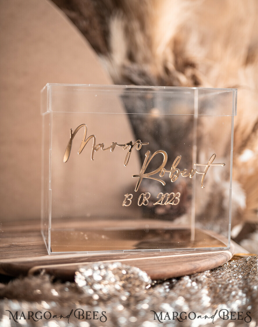 KARTONBOXEN  
 Acrylkartenbox Moderne klare Hochzeitswunschbrunnen-Acryl-Geldgeschenkkartenbox, personalisierte Hochzeitskartenbox, Acrylkartenbox, Hochzeitskartenbox mit Deckel, Hochzeitsgeldbox, Hochzeitskartenbox, Hochzeitskartenhalter.