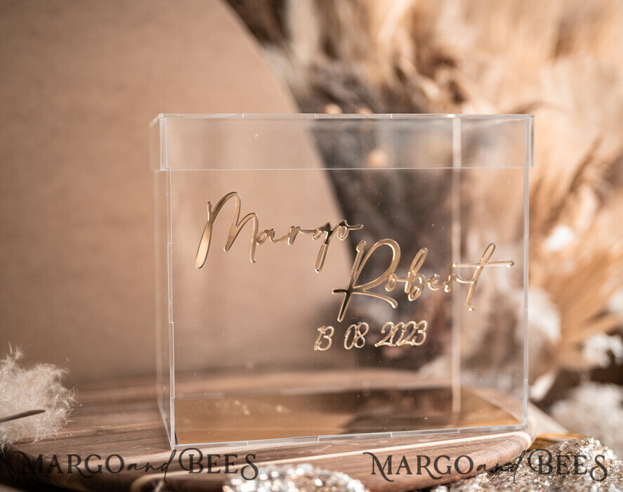 KARTONBOXEN  
 Acrylkartenbox Moderne klare Hochzeitswunschbrunnen-Acryl-Geldgeschenkkartenbox, personalisierte Hochzeitskartenbox, Acrylkartenbox, Hochzeitskartenbox mit Deckel, Hochzeitsgeldbox, Hochzeitskartenbox, Hochzeitskartenhalter.
