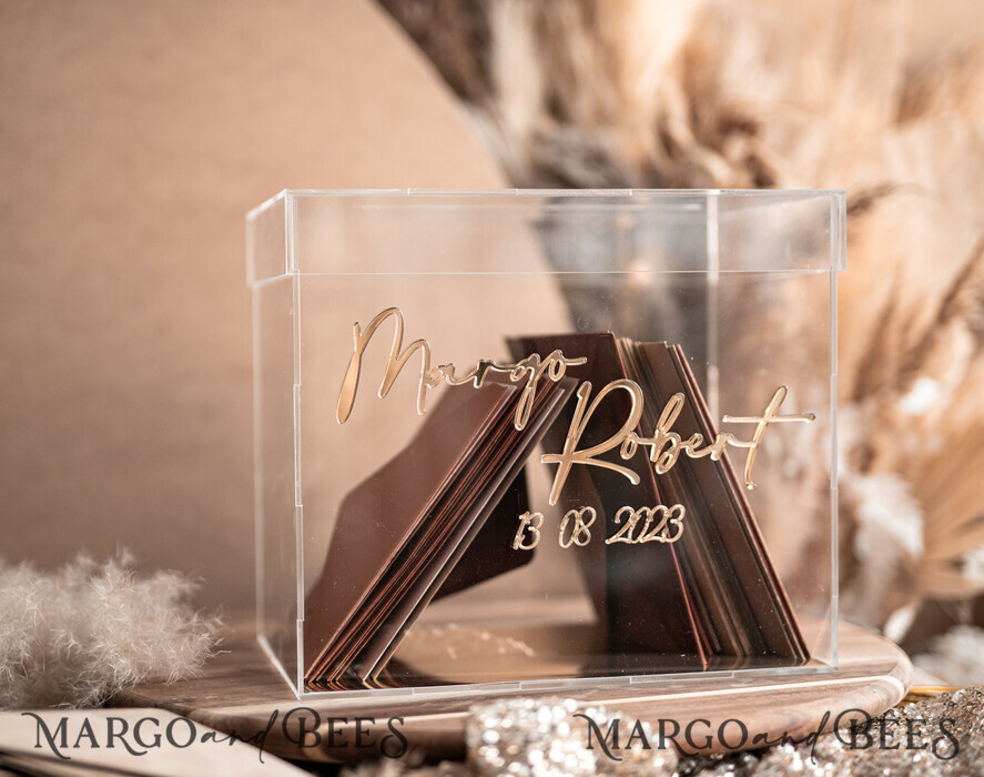 KARTONBOXEN  
 Acrylkartenbox Moderne klare Hochzeitswunschbrunnen-Acryl-Geldgeschenkkartenbox, personalisierte Hochzeitskartenbox, Acrylkartenbox, Hochzeitskartenbox mit Deckel, Hochzeitsgeldbox, Hochzeitskartenbox, Hochzeitskartenhalter.