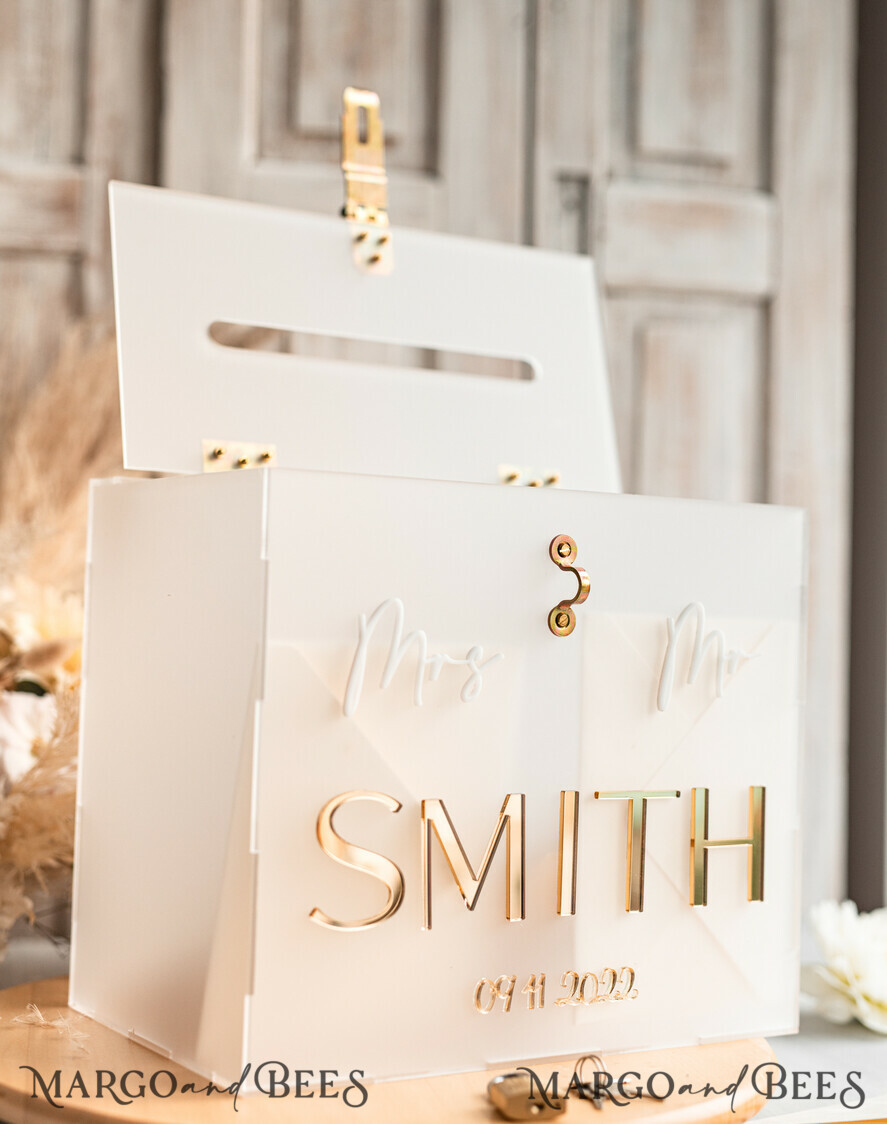 KARTONBOXEN  
 Acrylkartenbox Gefrorene Hochzeits-Wunschbrunnen-Acryl-Geschenkbox für Geldkarten, personalisierte Hochzeitskartenbox, Acrylkartenbox, Hochzeitskartenbox mit Deckel, Hochzeitsgeldbox, Hochzeitskartenbox, Hochzeitskartenhalter.