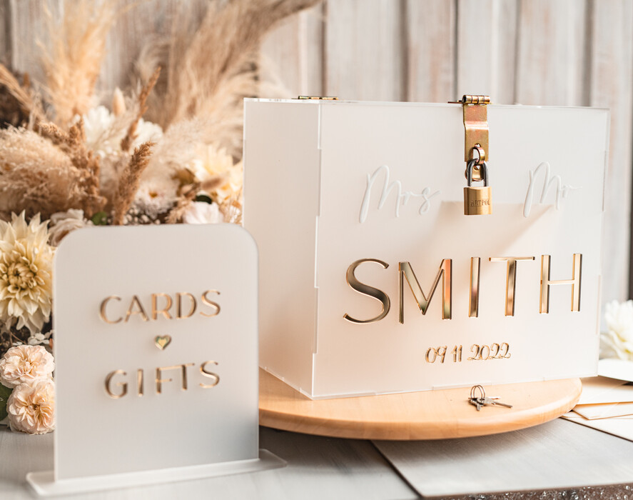 KARTONBOXEN  
 Acrylkartenbox Elegantes gefrorenes Hochzeitsset aus Acryl-Kartenbox mit Schloss und Zeichenkarten & Geschenke, personalisierte Hochzeitskartenbox, klare Kartenbox, Hochzeitskartenbox mit Deckel, Hochzeitsgeldbox, Hochzeitskartenhalter.