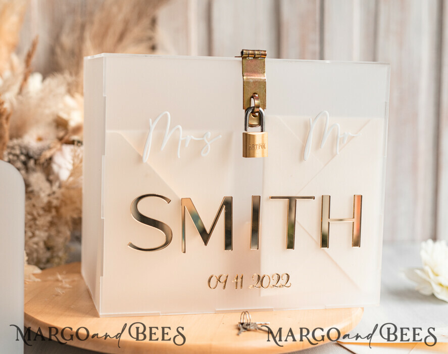 KARTONBOXEN  
 Acrylkartenbox Elegantes gefrorenes Hochzeitsset aus Acryl-Kartenbox mit Schloss und Zeichenkarten & Geschenke, personalisierte Hochzeitskartenbox, klare Kartenbox, Hochzeitskartenbox mit Deckel, Hochzeitsgeldbox, Hochzeitskartenhalter.