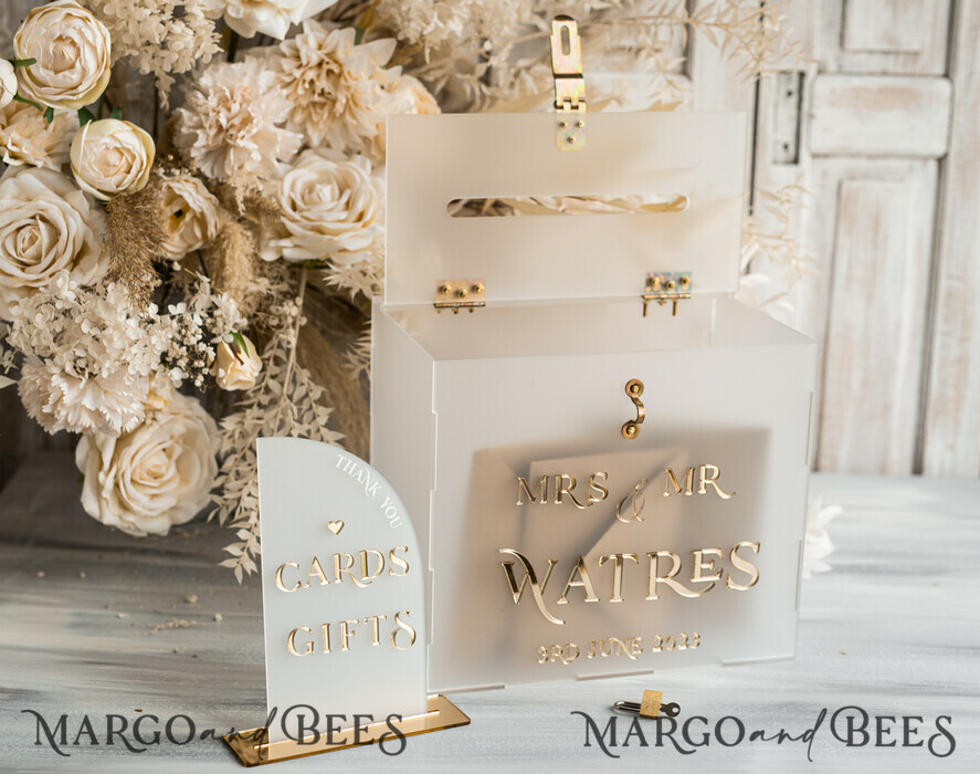 KARTONBOXEN  
 Acrylkartenbox Elegantes gefrorenes Hochzeitsset Acryl-Kartenbox mit Schloss und Karten & Geschenken, personalisierte Hochzeitskartenbox, klare Kartenbox, Hochzeitskartenbox mit Deckel, Hochzeitsgeldbox, Hochzeitskartenhalter