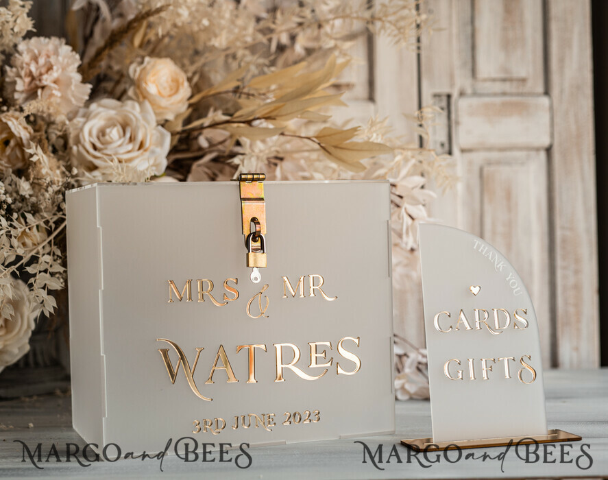 KARTONBOXEN  
 Acrylkartenbox Elegantes gefrorenes Hochzeitsset Acryl-Kartenbox mit Schloss und Karten & Geschenken, personalisierte Hochzeitskartenbox, klare Kartenbox, Hochzeitskartenbox mit Deckel, Hochzeitsgeldbox, Hochzeitskartenhalter