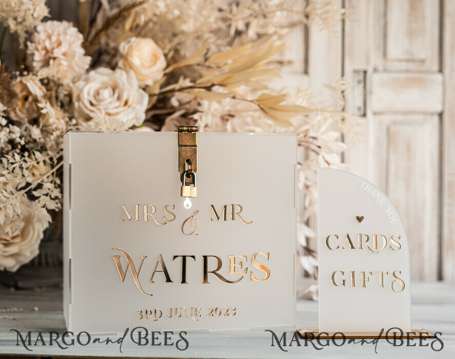 KARTONBOXEN  
 Acrylkartenbox Elegantes gefrorenes Hochzeitsset Acryl-Kartenbox mit Schloss und Karten & Geschenken, personalisierte Hochzeitskartenbox, klare Kartenbox, Hochzeitskartenbox mit Deckel, Hochzeitsgeldbox, Hochzeitskartenhalter