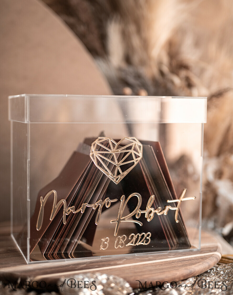 KARTONBOXEN  
 Acrylkartenbox Moderne geometrische Herz Klar Hochzeit Wünschen gut Acryl Geld Geschenkkartenbox, Personalisierte Hochzeitskartenbox, Acrylkartenbox, Hochzeitskartenbox mit Deckel, Hochzeitsgeldbox, Hochzeitskartenbox, Hochzeitskartenhalter